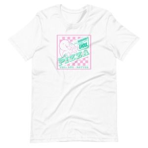 Casper The Friendly Ghost Pizza Adult Unisex Tee